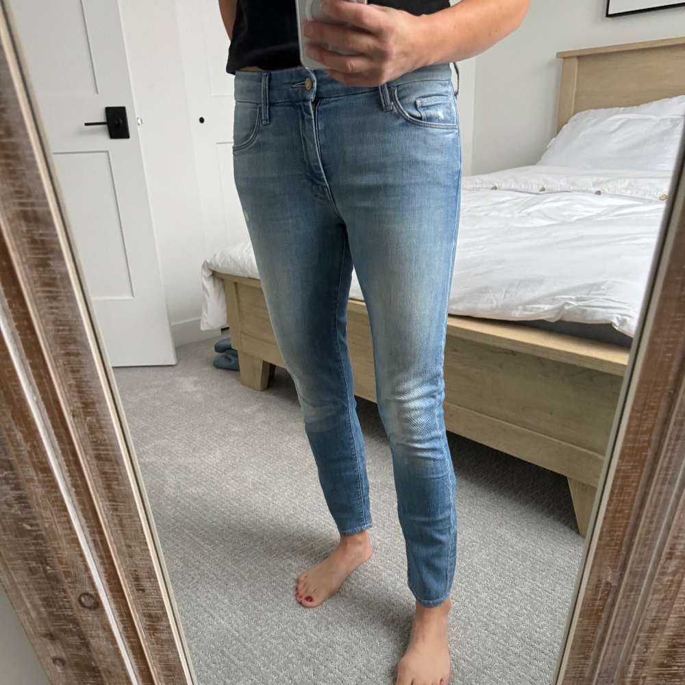 mother jeans the looker crop size 26